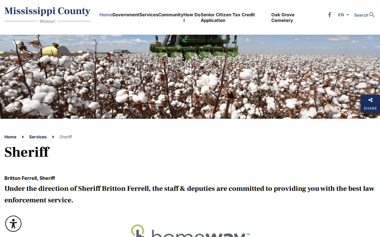 Mississippi County arrest search through the sheriff and detention center