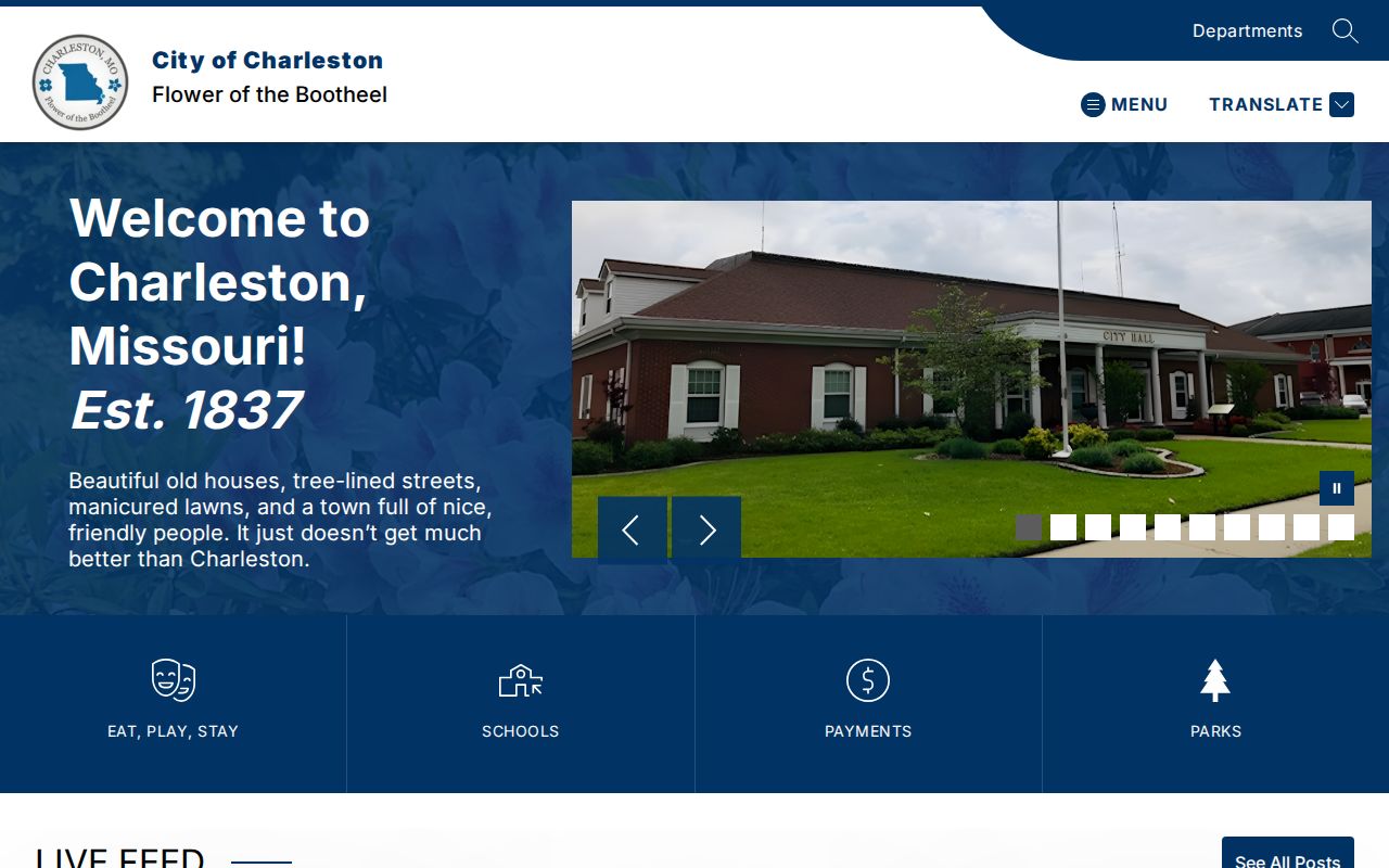 Charleston criminal records context on the official city home page