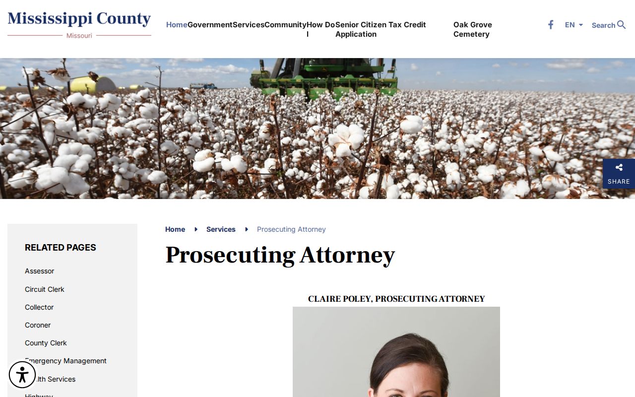Mississippi County prosecutor source for criminal court case filings