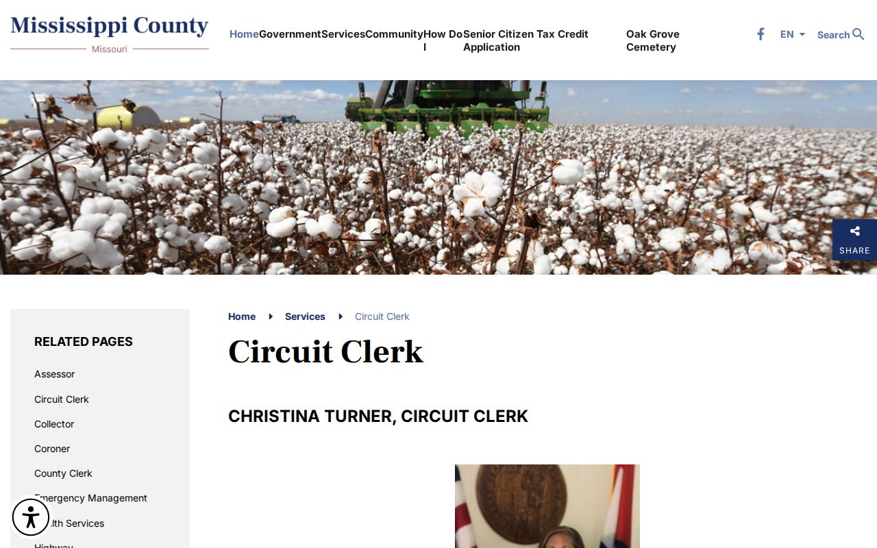 Mississippi County court case records at the Circuit Clerk office