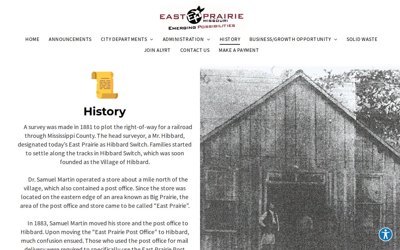 East Prairie history source for historic criminal record research