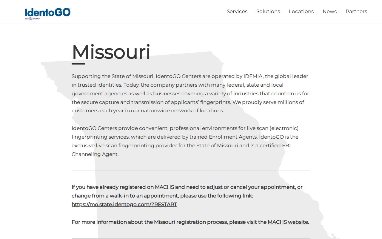 Mississippi County criminal history fingerprint location search